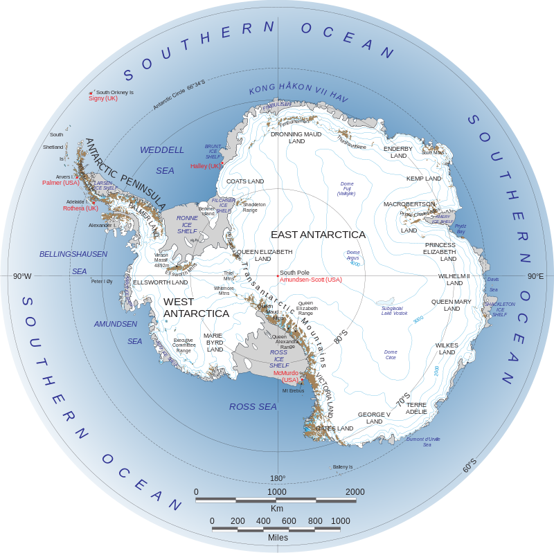 Antarctica map