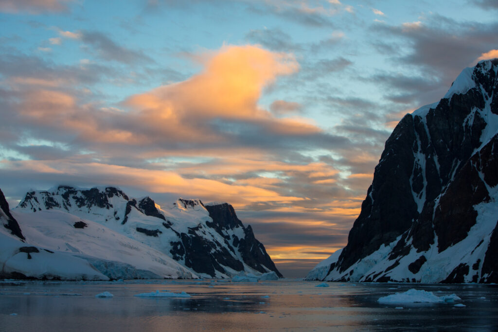 Antarctica sunset