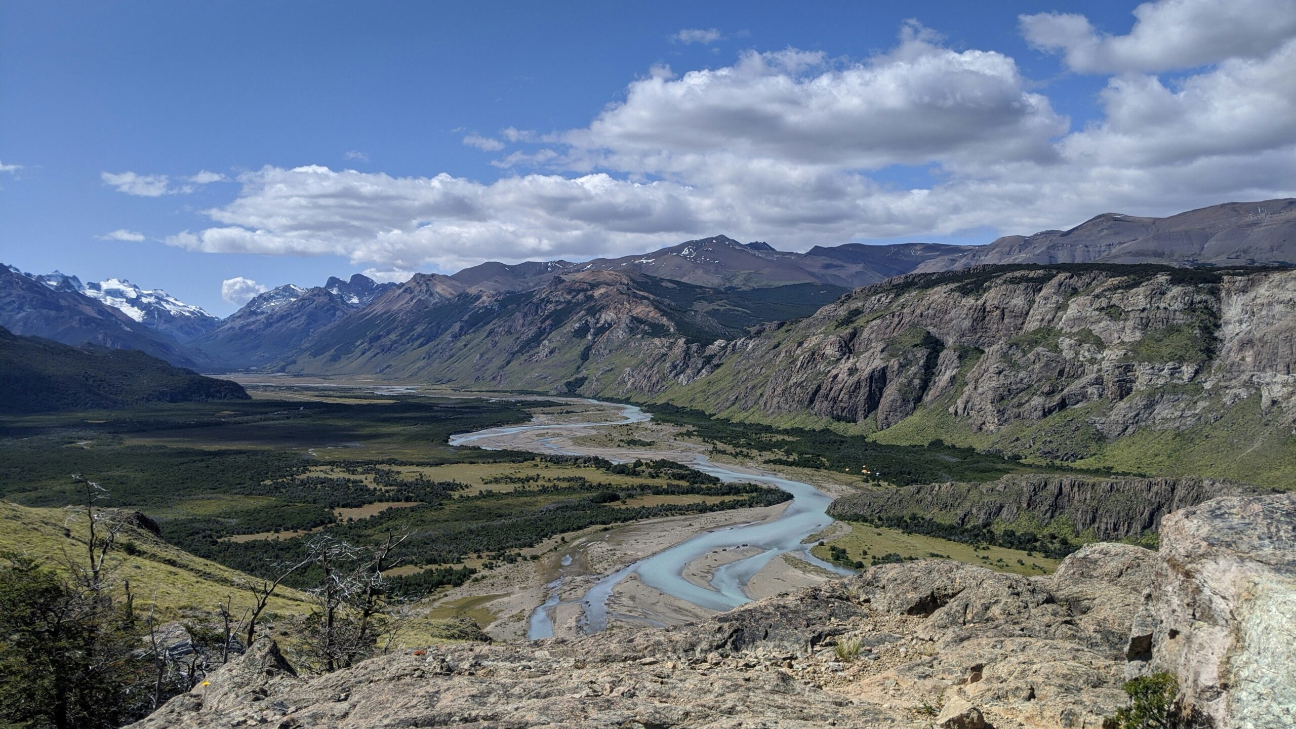 Landscape view of the mountains of Torres del Paine National Park, Chile